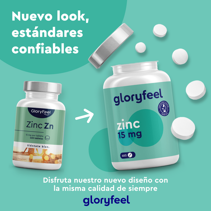 Zinc 15 mg - 400 tabletas