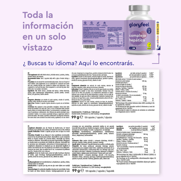 Idiomas complejo hepático gloryfeel