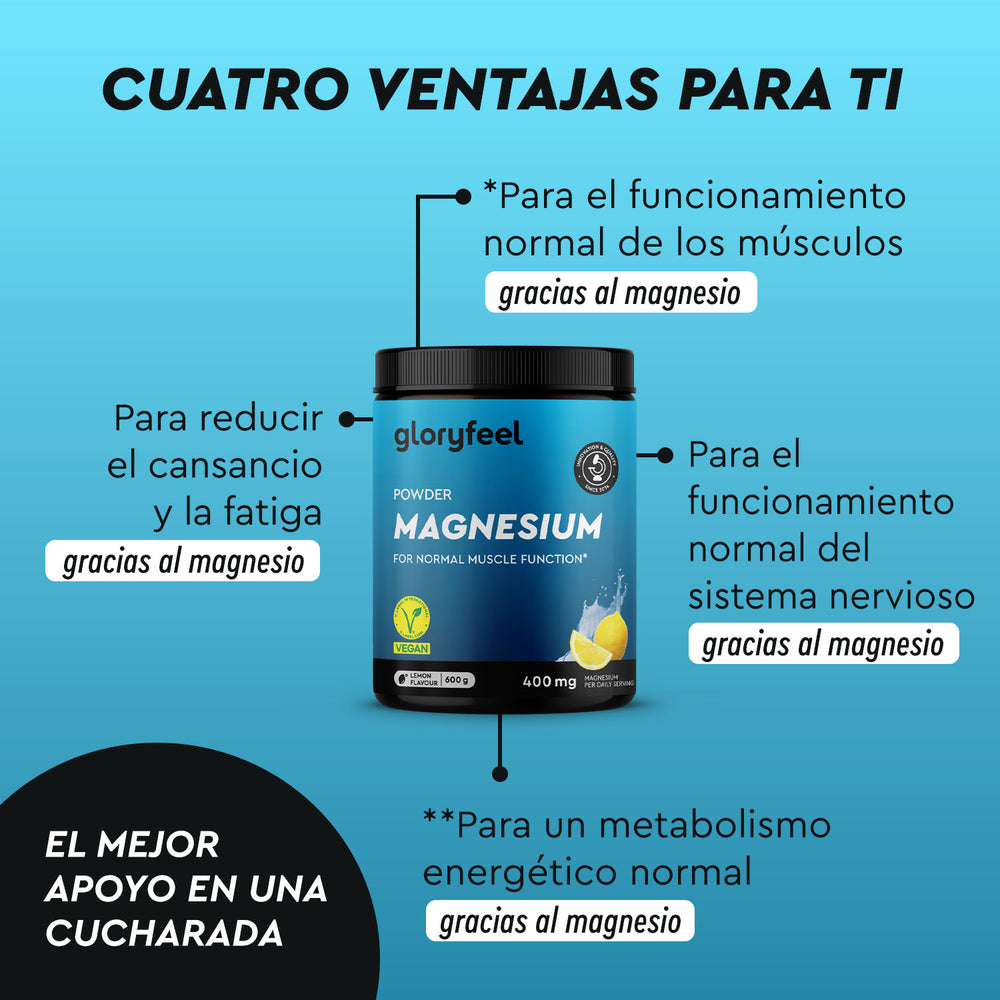 Complejo de magnesio en polvo efecto