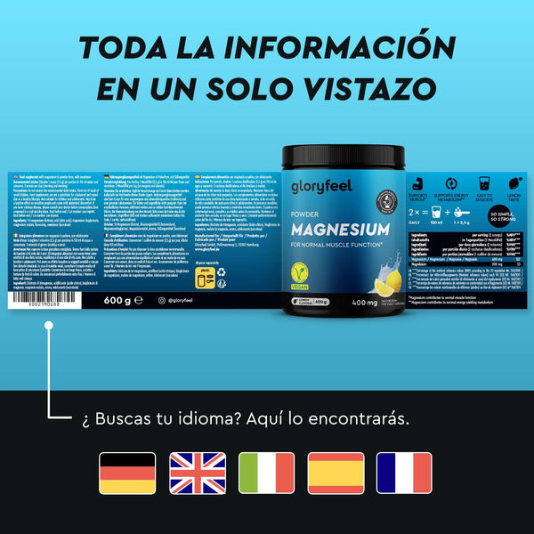 Complejo de magnesio en polvo idiomas