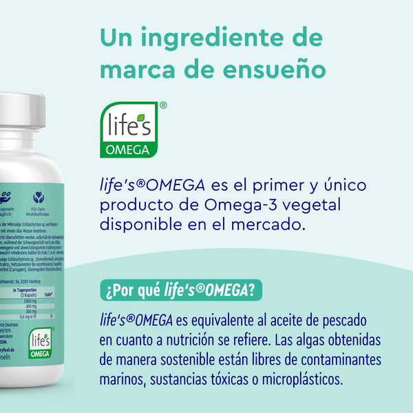 Omega 3 + Vitamina E de Gloryfeel GmbH España es el primer suplemento de Omega-3 de origen vegetal, obtenido de forma sostenible a partir de algas y libre de contaminantes.