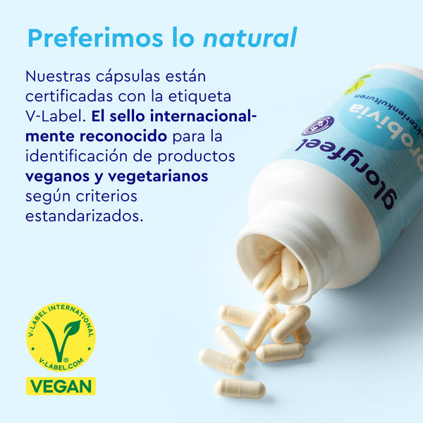probióticos en cápsulas vegano