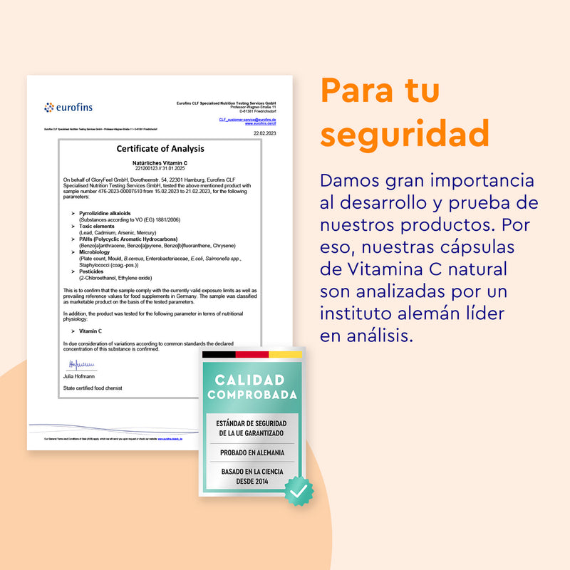 Vitamina C Naturales en Cápsulas Calidad y Seguridad